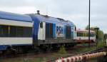 Endlich mit UIC Nummer! 223 055-5, die  RSH  DE 2000-03 der NOB hier auf dem Weg nach Westerland in Niebll. 8.5.2010 