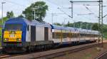 Ein weiteres Zeichen dafr das Kieler Woche ist war die 223 054-8(DE 2000-02)die mit einem Married Pair Zug aus Husum kam und weiter nach Kiel fuhr. SL 25.6.10