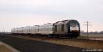 ER 20-014 / 223 014-2 von MRCE Dispolok fhrt am 03.04.10 mit der NOB 80612 nach Westerland (Sylt) gleich in den Bahnhof von Keitum ein und wird dort den Zug aus Westerland kreuzen.