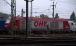 Auf der anderen Seite der  blauen Brcke  standen z.B. der OHE Herkules 223 103-3, die...