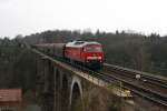 Am Freitag, den 13.04.12 fuhr vorerst letztmalig der Kohlezug Frechen-Bautzen. Am Bautzener Viadukt konnte er, bespannt mit 232 093-5, nochmal angetroffen werden.