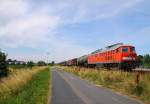 DB 1232 669-2 mit Umleiter aud Dnemark nach Maschen, Ausfahrt Niebll, 22.07.14