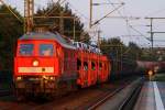 Genau im richtigen Moment kam die Sonne raus als die 1232 472-1 mit ihrem Umleiter EZ/GD 47420 in Schleswig im  Wartegleis  einfuhr. 28.07.2014