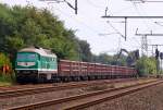 SBW V300.05 oder 1232 155-2(ex Wismut GmbH) mit Dünger-Kalk Zug aufgenommen in Jübek am 11.08.2015(1122)