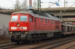 233 264-1 mit leerem Autotransportzug unterwegs Richtung Maschen. HH 30.3.11