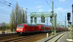 245 001-3 fuhr am 3.4.14 mit dem RE1 nach Dresden Hbf. an der Freiberger Straße vorbei.