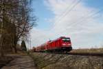 245 010-4 war am Sonntag, dem 05.04.15 mit einem Dosto-Zug von München nach Mühldorf in Poing unterwegs.