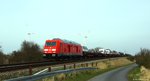 DB Fernverkehr 245 023-7 fuhr am Morgen des 2.4.16 mit dem AS 1423 nach Niebüll am ehemaligen BÜ Dreieckskoog durch die typisch norddeutsche Landschaft.