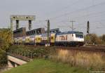 246 011-1 dieselt am 3.10.11 mit dem ME 81523 nach Cuxhaven ber die Sderelbbrcken.