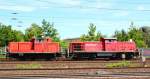 296 030-0 zieht 363 834-3 Richtung Maschen durch den Bahnhof HH-Harburg. 21.06.12