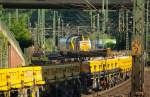 Nachschuss auf den Wiebe Bauzug gezogen von 264 011 und 211 341 am 3.6.11 in HH-Harburg.