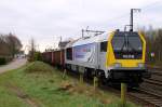 NBE/RailTimesLogostics 1264 002-7 mit DüngerZug in Jübek. 12.04.2014