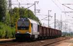 NBEG 1264 002-7(REV/VTLT/19.12.08)hat hier die letzten 10 Eaos Wagen am Haken die zwecks Dünger-Verladung nach Jübek gefahren wurden. Jübek 29.07.2014