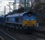 266 029-8 poltert am 11.2.11 durch den Bhf. Hamburg-Harburg.
