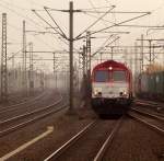 DE 671 oder 266 071-0 dieselte mit einem ler durch Harburg. 04.11.11