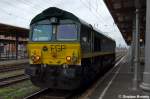 266 005-8 EGP - Eisenbahngesellschaft Potsdam mbH stand fr kurze Zeit im Stendaler Hbf und der Lokfhrer war schnell einen Kaffee holen. 11.01.2012