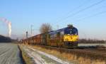 HHP 29001 fuhr am 12.1.13 mit einem Gz bei Bremen-Mahndorf durch die vereiste Landschaft.