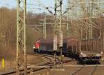 Nachschuss von 295 063-2 die mit einer kurzen bergabe durch Schleswig rollte. 26.3.11