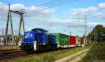 Am Nachmittag des 27.9.14 rangierte 295 092-1  Hamburg  in Waltershof.