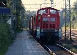Auch hier wieder schwieriges Gegenlicht als die 295 062-4 mit ihren Waggons durch Schleswig Richtung Flensburg-Weiche fuhr. 4.9.10