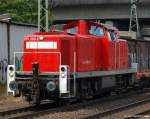 295 080-6 dieselt am 1.8.10 durch den Harburger Bahnhof auf dem Weg gen Maschen.