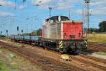 Die EGP V60.03 beim rangieren in Rostock-Seehafen am 18.09.2009.