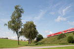 Ein 628-Doppel eilte am Vormittag des 24.07.16 in Unterschwillach von Mühldorf nach München Hbf.