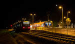 In Steinhöring kreuzen sich die beiden eingesetzten Züge des  Filzenexpresses  Wasserburg (Inn) - Grafing Bahnhof.