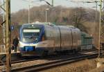 VT 729(643 119+843 119+643 619)als NOB von Hususm nach Kiel hier fotografiert in Schleswig. 16.3.11