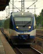 VT 728 der NOB bei der Einfahrt in den Schleswiger Bahnhof. 28.5.11