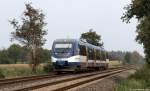 VT 729 der NOB fhrt am 24.9.11 als NOB nach Heide (Holst.) bei St. Michaelisdonn durch die Landschaft.