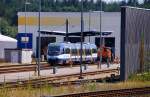 Leichte Arbeiten am VT 730(0643/943 120)der NOB im Bw. Husum 19.07.14