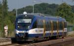 VT 730 der NOB kam von Husum und fuhr weiter Richtung Kiel. SL 03.07.10