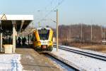 br-0646-stadler-gtw-2-6/477190/vt-646042-646-042-1-odeg-- VT 646.042 (646 042-1) ODEG - Ostdeutsche Eisenbahn GmbH als RB34 (RB 68887) von Rathenow nach Stendal in Rathenow. 22.01.2016