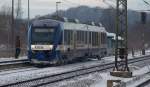 NOB's VT 309 (648 369/869)mit einer leichten  selbststndigen Fahrplanerweiterung  von 4 Min bei der Abfahrt aus Schleswig. 3.12.10