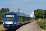  VT 307  der NOB fhrt am 14.7.10 als NOB von Bad St. Peter Ording kommend in den Endbahnhof Husum ein.