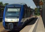  VT 306  der NOB steht am 14.7.10 als NOB nach Bad St. Peter Ording im Bhf. Husum abfahrbereit gen Nordseekste.