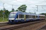  VT 309  und  VT 303  der NOB stehen am 26.6.10 als NOB nach Kiel Hbf. im Bhf. Schleswig.