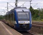 Als NOB nach Husum fhrt  VT 301  der NOB am 26.6.10 in den Bhf. Schleswig ein.