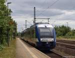  VT 304  und  VT 305  Cinemaxx der NOB fahren am 26.6.10 gemeinsam als NOB nach Husum in den Schleswiger Bhf. ein.
