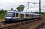  VT 307  und  VT 308  und  VT 301  stehen am 26.6.10 als NOB nach Kiel Hbf. im Bhf. Schleswig und warten auf Abfahrt.