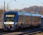 NOB´s VT 304 steht als NOB nach Kiel Hbf. im Bhf. Schleswig und wartet auf Abfahrt.