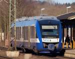 NOB's VT 304 dieselt hier gerade Schleswig verlassend Richtung Husum.6.3.11