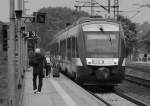 VT 301 und VT 309 der NOB, wg. des Streikes, hier kurz vor der Abfahrt in Schleswig. 18.05.2011