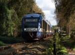 VT 302 und VT 308 der NOB fahren am 8.10.11 als NOB 82908 nach Husum bei Felde weiter gen Nordseekste.