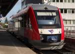 VT 2.77 der nordbahn (648 144/644;Unt Alstom 16.06.11) steht am Morgen des 8.10.11 im Bhf. Neumnster.