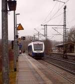 Noch fhrt der VT 309 der NWB in S-H, Schleswig 26.11.11