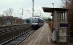 VT 306(648 366/866)aus Kiel kommend hier bei der Einfahrt in Schleswig. 01.12.11