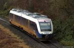 648 369/869, ex VT 309 der NOB rollt am 4.12.11 als NOB gleich in den Kieler Hbf. ein.