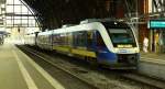 VT 510(648 080) und ein neu bezeichneter Lint(648 075) der NWB verlassen gerade Bremen Hbf. 03.12.11